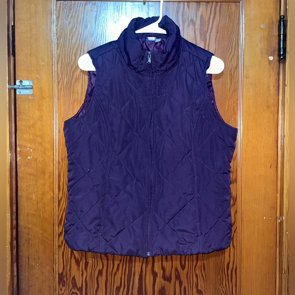 Purple puffer vest